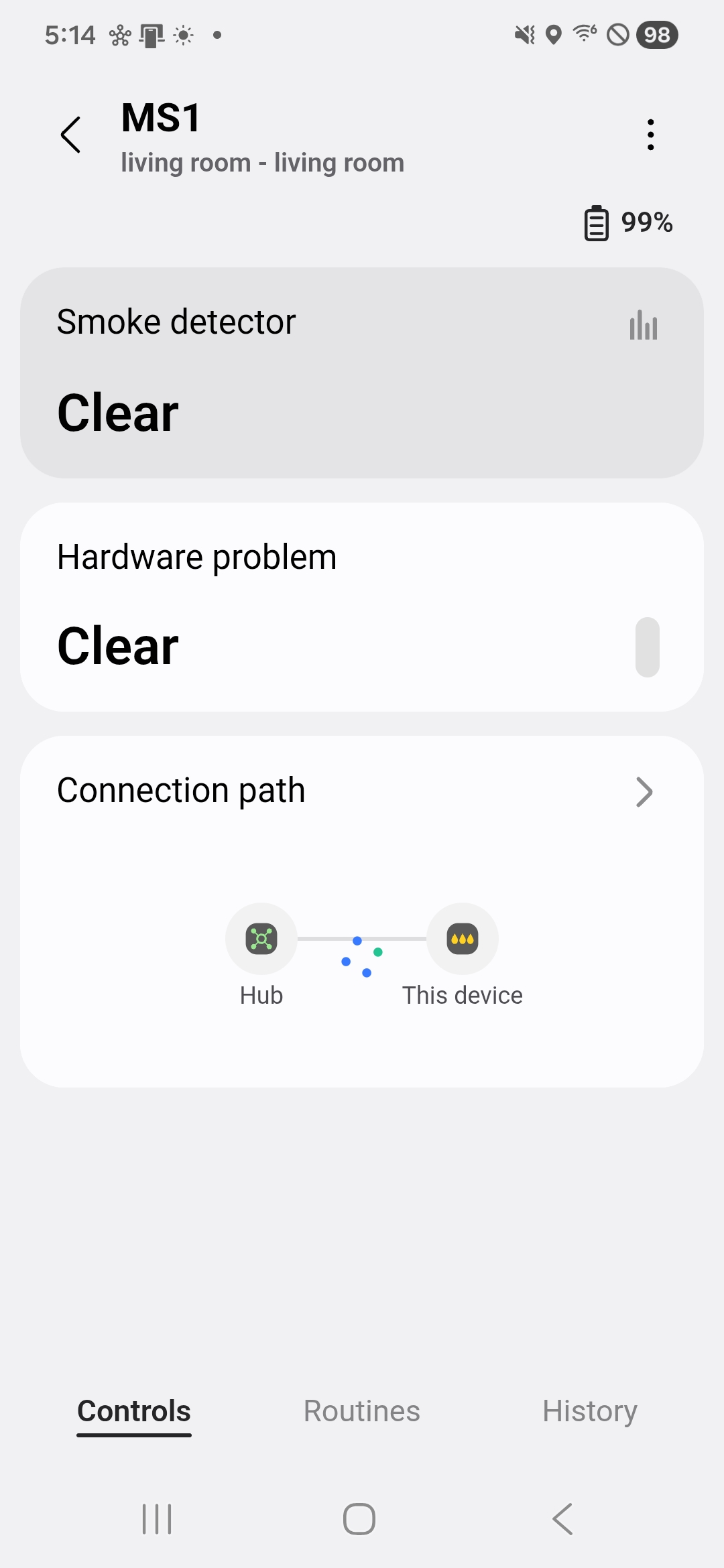 MS-1 Interlink in the SmartThings app