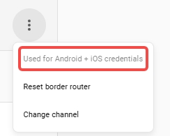 Thread credentials setup for adding a smart smoke detector to the best smart home hub mesh network